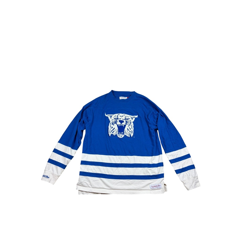 Mitchell & Ness Mens Kentucky Wildcat Graphic Long Sleeve Jersey Shirt Large